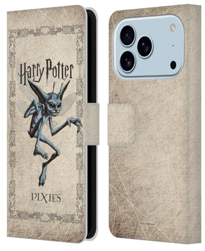 Head Case Designs Offizielle Harry Potter Cornish Pixies Geschoepf Chamber of Secrets II Leder-Wallet-Hülle Kompatibel mit Apple iPhone 17 Pro