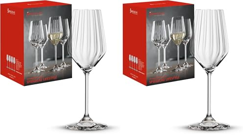 Spiegelau Champagner Gläser 310 ml, 4 Stück, LifeStyle, 4450177, Sektgläser aus Kristallglas, Champagnergläser spülmaschinenfest (Packung mit 2)