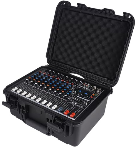Yamnweo X-960D 8-Kanal Mischpult mit Verstärker für Passivlautsprecher | Passend für 15-Lautsprecher, 99 DSP-Effekte, 7-Band EQ, Bluetooth, USB sowie 48V Phantomstrom
