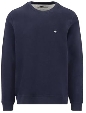 FYNCH-HATTON Pullover aus Baumwolle mit Rundhalsausschnitt Navy/L