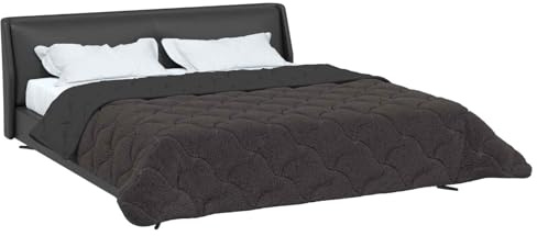 vidaXL Ganzjahresbettdecke Gepolstert Anthrazit 220 x 260 cm
