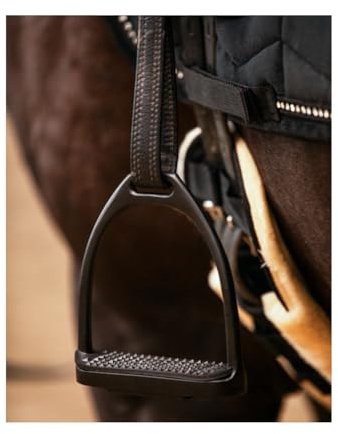 4Horses Steigbügel Fillis, robuste Edelstahl-Steigbügel mit Rutschfester Gummieinlage und klassischem Design