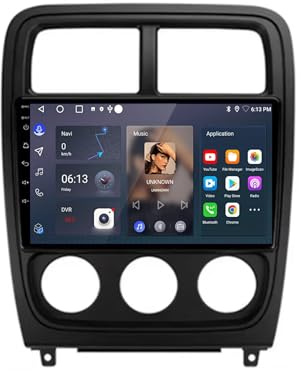 Navegación de Video del Automóvil para Dodge Caliber PM 2009-2013 HD Pantalla Táctil+Llamadas Manos Libres WiFi, Navegador GPS/Mandos Volantes, 4 Nuclear 2G+32G