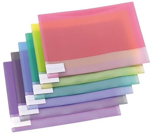 Tarifold Double A4 Presentation and Filing Pockets - Pack of 12 Assorted Colours
