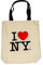 City-Souvenirs I Love New York Tragetaschen, Souvenirs, cremefarben