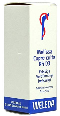 MELISSA CUPRO CULTA RH D 3 Dilution 20 ml