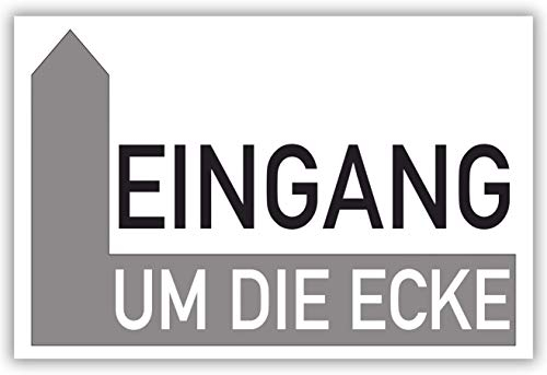 SCHILDER HIMMEL anpassbares Wegweiser Restaurant Schild 29x21cm Kunststoff, Eingang links Ecke Nr 906 eigener Text/Bild verschiedene Größen/Materialien