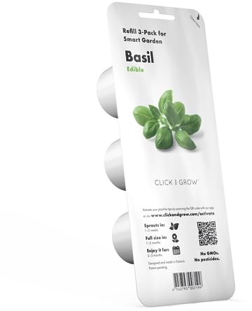 Click & Grow, Recambio Cápsulas de Cultivo de Albahaca, Kit de 3 Cápsulas