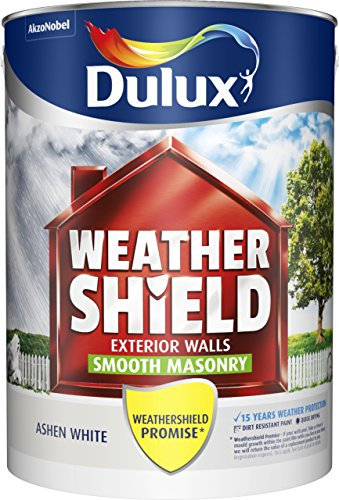 Dulux Weathershield Smooth Masonry Paint - Ashen White - 5L