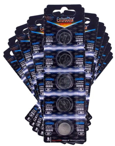 50 BATTERIE A BOTTONE CR1616 LITIO 3 V PILE CR 1616