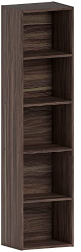Vida Designs Oxford, Libreria a cubi a 5 ripiani, in legno, per esporre e conservare, per ufficio e soggiorno, noce