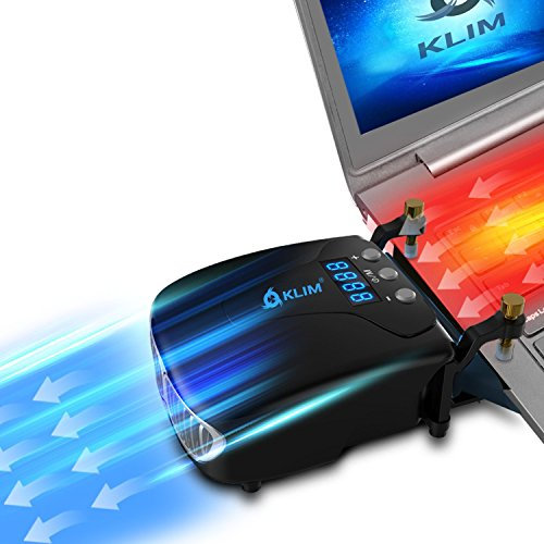 KLIM Tornado Refroidisseur PC Portable - INNOVANT - Refroidissement Rapide - Extracteur d'air USB pour Ordinateurs Portables - Compact + Léger + Puissant + Efficace Contre la Surchauffe
