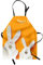 ABAKUHAUS Ostern Kochschürze, Glückliche Osterhasen auf einem warmen tonte Hintergrund-abstrakten Tierdesign, Höhenverstellbar Klare Farben ohne verblassen, Orange