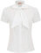 Chemise Femme Chic Blanche à Manche Courte Couleur Unie L BP819-1