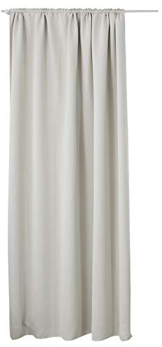 Laneetal Verdunkelungsgardine mit Kräuselband 1 Stück Vorhang Blickdicht Verdunklungsvorhang in Creme 135x245 cm Thermovorhang für Schlafzimmer Gardine Lichtundurchlässig