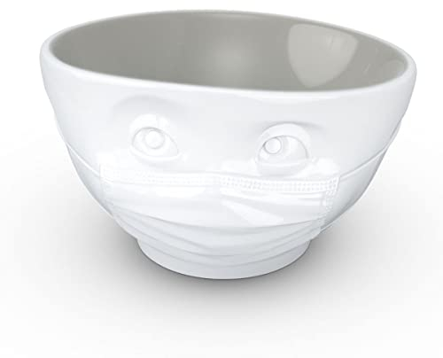 FIFTYEIGHT PRODUCTS / Tassen / Schale „Zuversichtlich (Porzellan, 500ml, weiß, Innen: Stein, Made in Germany)