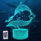CooPark 3D Delfin Illusion lampe, Ozean LED Optisches Hologramm Nachtlicht 16 Farben ändern sich mit Fernbedienung, Kinder zimmer Dekor Kreative Geschenke für Weihnachten Geburtstag Jungen Mädchen