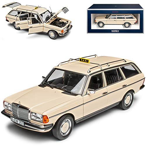 Mercedes-Benz W123 E-Klasse S123 200 T-Modell Kombi Beige Taxi 1975-1986 1/18 Norev Modell Auto