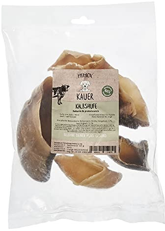 PRIMOX® Kalbshufe 400g I 100% natürlicher Kausnack für Hunde I Proteinreich & Getreidefrei I Unterstützt Zahnhygiene & Kaumuskulatur I Fettarm