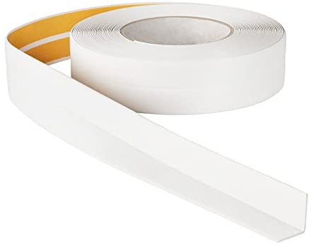 ProfiPVC Weichsockelleiste 18x18mm 25 Meter für Küche und Badezimmer, selbstklebende Abschlussleiste aus PVC, flexible Knickleiste - Fugendichtungsband, weiss
