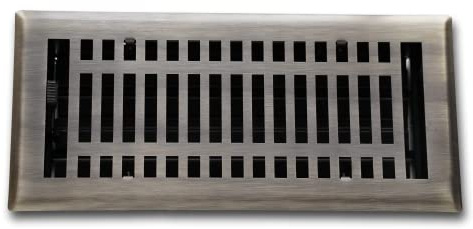 4 x 10 Steel Modern Vent Cover - Antique Brass (Overall: 5.25 x 11.5)