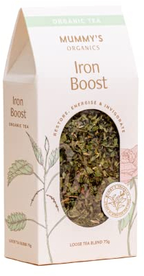 Iron Boost - Organic Herbal Tea | 45g Loose Leaf | Organic Nettle & Rosehip | Caffeine Free | Made By Midwives