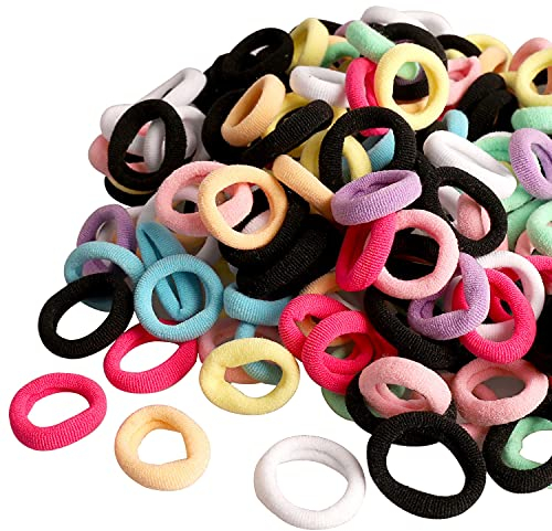 200 Zopfgummis, Mini Haarband Elastischer 20mm Zopfgummi Mädchen Baby Mädchen Elastische Zopfgummi für Kinder - perfekte Geschenke für Babys