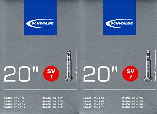 2X Schwalbe SV 7 Schlauch 20 Zoll 1.5-2.40 40/62-406