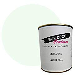 BOX DECO COULEURS Peinture murale acrylique aspect velours Aqua Déco - 750ml, Vert D'eau