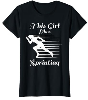Mädchen mag Sprinten Leichtathletik Kurzstreckenlauf T-Shirt