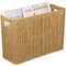 Cabilock Porte-Revues En Osier Porte-Revues Rotin Porte-Journaux Maigre Panier En Osier Journal Bac De Rangement Organisateur Pour Bureau À Domicile Maison Bureau