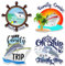 Hoteam 4 Pcs Family Cruise Door Decorations Magnetic Large Cruise Ship Door Magnets Funny Waterproof Nautical Magnets for Carnival Cabin Stateroom Fridge Car