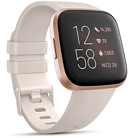 Vancle für Fitbit Versa Armband Damen Herren,Silikon Sport Ersatzarmbänder Uhrenarmband für Fitbit Versa 2 Armband/Versa/Versa Lite/SE Armband(S,Starlight)