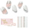 NAILOG Semi Cured Gel Nail Strips, 34 pcs Salon-Quality Gel Nail Stickers, Long Lasting Nail Wraps for Women with Soft Gel Finish, Be with You