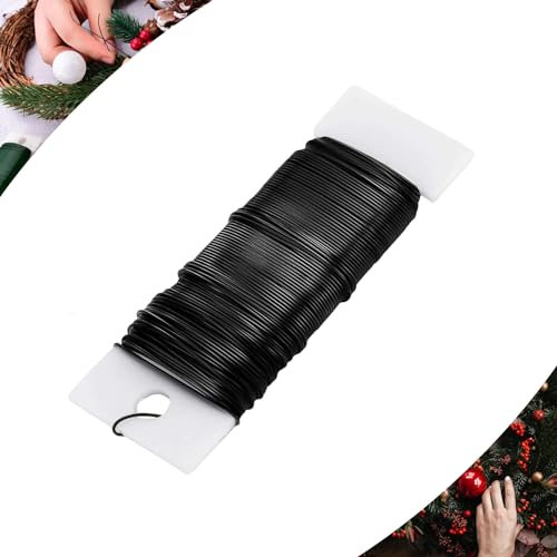 COSORO Black 22 Gauge Floral Wire Roll, 18.6 Yards, Paint Coated Metal, For Crafting, Household Organization, Floral Protection, Part Number: TZY-Wire, Recommended Browse Node: 3063579031