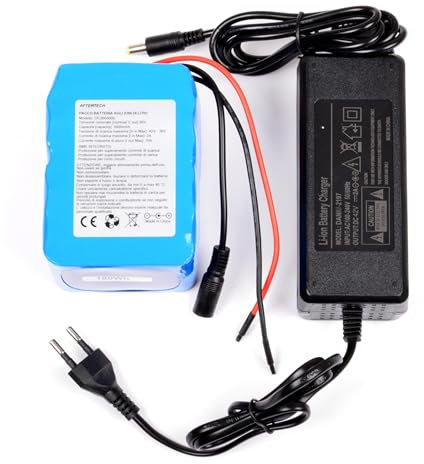 AFTERTECH PACCO BATTERIA PILA 36V 5Ah RICARICABILE AL LITIO 110x75x66mm 5000mAh 36volt 10s2p F1E1