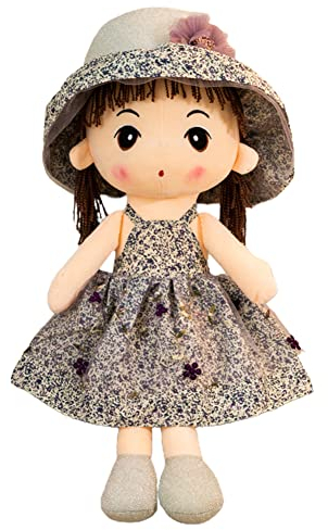 SHAVERUSH 45CM Stoffpuppe Mädchen, Schöne Puppe Stoffpuppe Plüsch Stofftier Spielzeug Kinder Mädchen Deko Weiche Baby Puppe für Kinder Baby Mädchen Plüsch Spielzeug, (E - Blau)