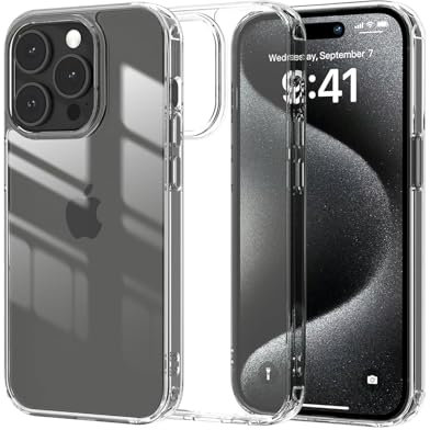 FANNTAKO for iPhone 13 Pro Max Phone Case,Slim Fit Shockproof Protective iPhone 13 Pro Max Case Clear,Anti-Yellow Transparent Mobile Phone Cover