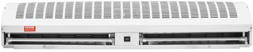 VEVOR Barriera d'aria da 1,2 m 2 velocità 2802 m³/h, Barriere d'aria per porte montate a parete, Ventilatore interni con finecorsa per carichi pesanti, Non riscaldata