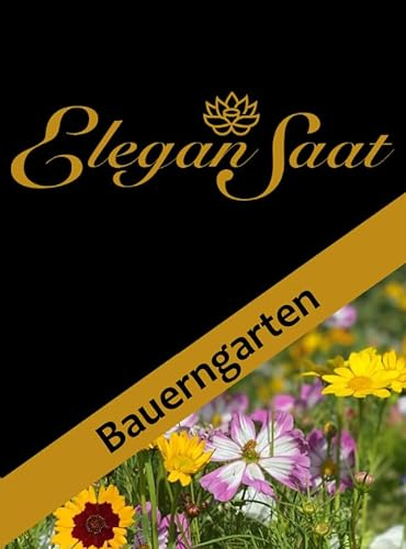 EleganSaat Bauerngarten | Einjährige Blühmischung | Saatgut | Blumensamen von 17 blühfreudigen Arten | für 10m²