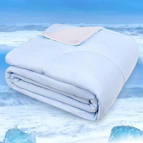 WJMSDK Kühldecke Leichte Sommerdecke, Kühlende Decke mit Japanische Arc-Chill Kühlfasern Körperwärme Aufnehmen für Besseren Schlaf, Halten Sie den Körper kühl für heiße Schläfer und Nachtschweiß