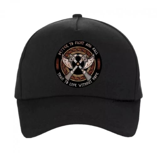 Cappellini da Baseball Moda Uomo ASCE Stampa Berretto da Baseball Esercito Vichingo ASCE Meglio per Combattere Cappello Vichingo papà Cappello Snapback Regolabile Sport all'Aria Aperta con Visiera