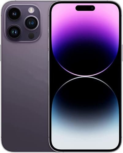 ABUSVEX Vetro posteriore di ricambio originale per iPhone 14 Pro Max tutti i supporti con adesivo preinstallato e strumento di riparazione 14 Pro Max (viola scuro)