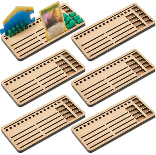 VioraWhite 6 Pcs Game Piece Holders Compatible with Catan Board Game Card Tray Organizer