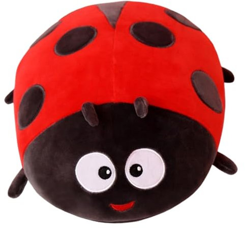 KUKUShining Marienkäfer Plüschtier, Käfer Plüschkissen Süßes Weiches Kuscheltier Umarmung Spielzeug Für Geburtstag Valentinstag Kinder Heimdekoration(Red,35cm/13.8in)
