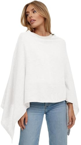 Glamexx24 Elegant Poncho-stickad damtröja cardigan med stjärnmönster