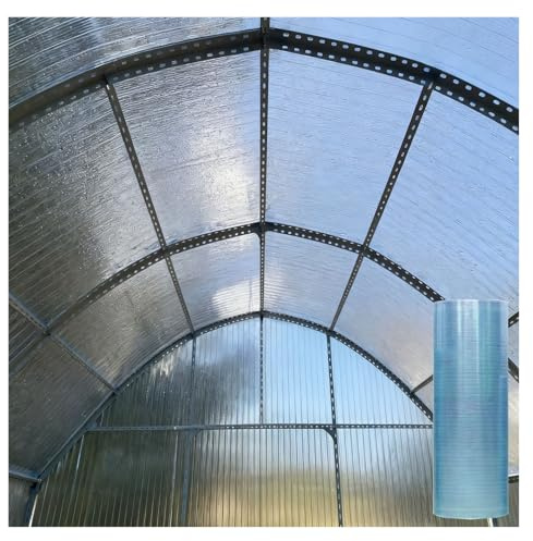 Feuille Transparente Isolante Imperméable, Panneaux de Lumière Serres Panneau Isolant en FRP pour Abris Jardin, Abris Voiture, Cabanes, Facile Découper(0.8x25m/2.62x82ft)
