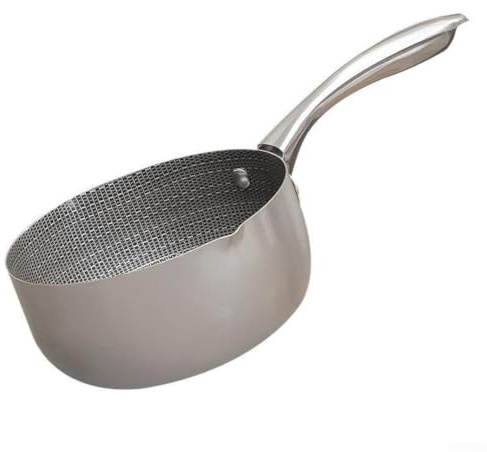 Yukihira Casserole en acier inoxydable épais pour lait/huile chaude avec bec verseur rapide