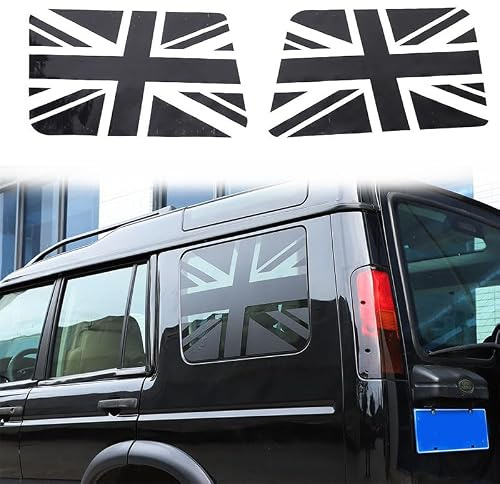 METYOUCAR Car Rear Side Window Stickers Decals for L@a@nd @r@Over Discovery 2 1998-2003 Accessories (Union Flag)