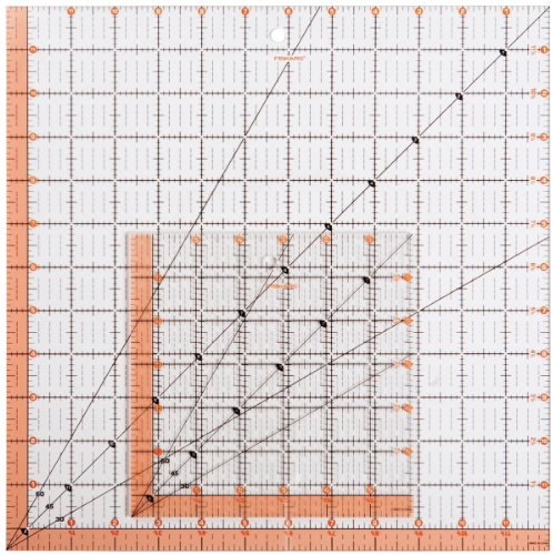 Fiskars Quadratisches Acryl-Lineal, 2-teiliges Set, Basic